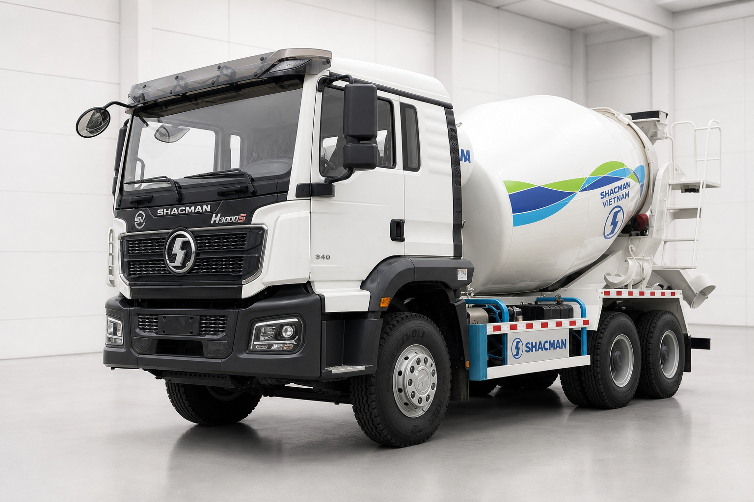 Xe Bồn Trộn Bê Tông SHACMAN H3000S 6X4 WEICHAI 340HP 10M3
